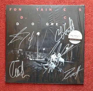 Fontaines D.  C.  DOGREL Red/Black Swirl Limited Edition Signed Vinyl LP,  Bonus CD 2