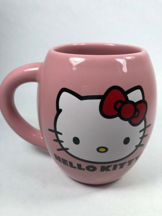 Pink Hello Kitty Extra Large Sanrio Collectible Ceramic Coffee Tea Mug Oversized 3