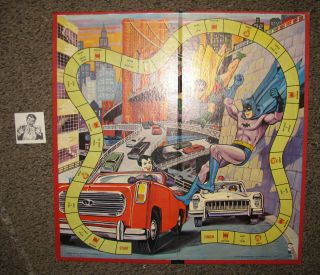 batman and robin board game 1965,  Hasbro,  Board & one card ONLY 2