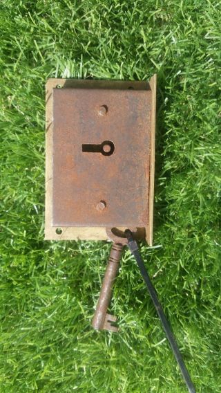 Antique Lock With Key For Cabinet Cupboards Or Drawers