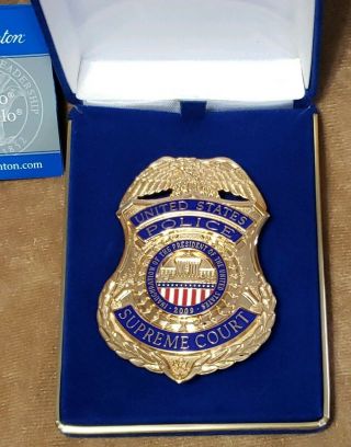Rare 2009 U.  S.  Supreme Court Police Badge Inauguration Badge President Obama 3