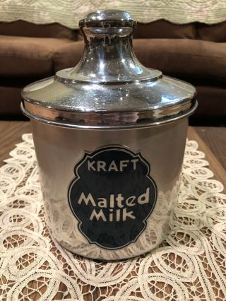 1920’s Soda Fountain Kraft Malted Milk Powder Canister
