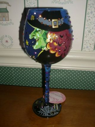 Enesco - Lolita - 2019 Halloween Bedazzled Wine Glass - You Cast A Spell -.
