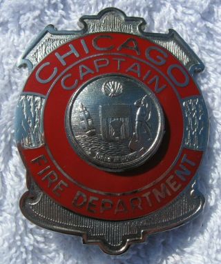 Obsolete Chicago Fire Department Captain Badge