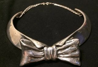 Yaacov Heller - Signed - Bow Tie Collar Necklace - Sterling Silver