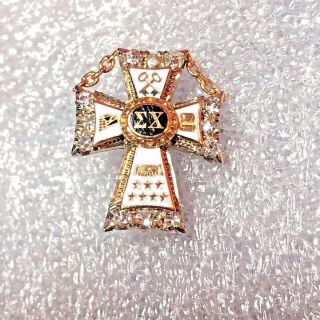 Old 14k Solid Gold Diamond Sigma Chi Fraternity Pin Badge