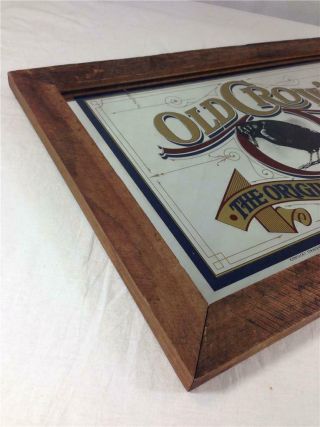 Vintage Old Crow Kentucky Bourbon Whiskey Advertising Framed Picture Sign Mirror 2