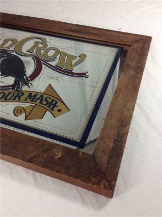 Vintage Old Crow Kentucky Bourbon Whiskey Advertising Framed Picture Sign Mirror 3