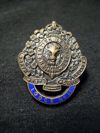 North West Mounted Police Lodge No.  11 Badge Masonic Mason N.  W.  M.  P.  G.  R.  S.  Nwmp