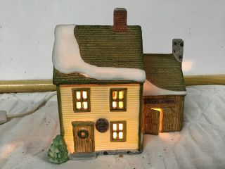 1986 Dept.  56 England Village Series.  Livery Stable And Boot Shop "
