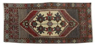 2x4 Oriental Handmade Vintage Carpet Medallion Traditional Wool Small Rug