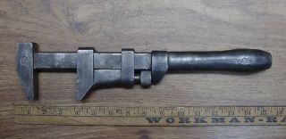 Antique Bemis & Call 15 " All Steel Monkey Wrench,  1 - 1/16 " Jaws,  2 - 1/2 " Capacity,  Ex