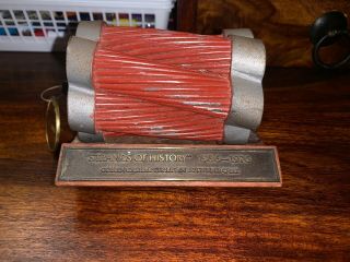 " Strands Of History " Golden Gate Bridge Cable 1672/5000 W/medal &stand