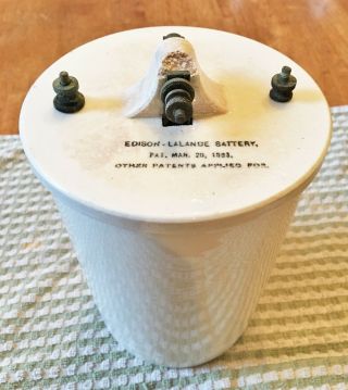 Antique Edison - Lalande Porcelain Battery,  Fan,  Phonograph,  Etc