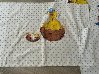 Vintage Sesame Street Muppets Twin Bed Complete Sheet Set W/ Fleece Top Blanket 3