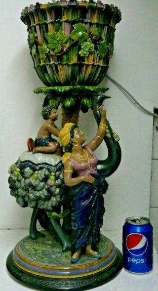 Huge Early Majolica Figural Centrepiece - Exhibition Piece Museum Quality Rare