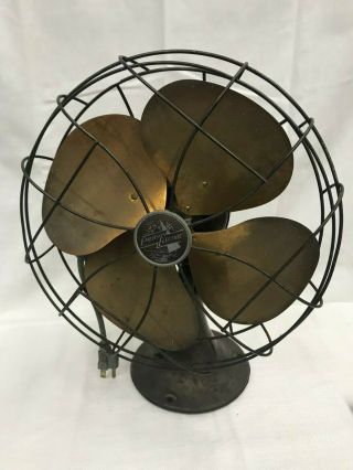 Vintage Emerson Electric 6250 D 4 Brass Blade Oscillating Fan
