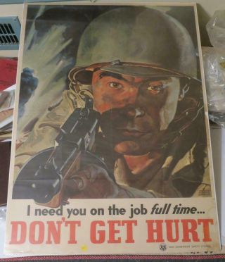 1943 Wwii Poster Gi,  Gun,  I Need You On The Job Don 