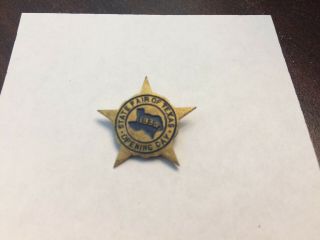 1934 State Fair Of Texas Opening Day Pinback Button - Texas State Fair 1936 Pin