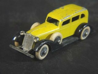 Tootsie Toy 1930’s Graham Series 6 White Wheel Yellow & Black Sedan Car