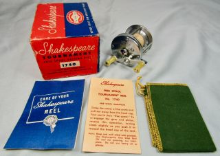 Shakespeare Spool Tournament No.  1740 Casting Reel Model Fk Jeweled Nmib