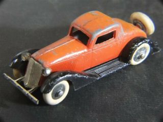 Tootsie Toy 1930’s Graham Series White 5 Wheel Red Sedan Car