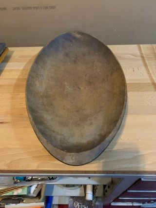 Primitive Vintage Wooden Dough/bread Bowl Great Patina From Old Farmhouse