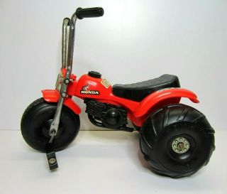 Vtg Tomy Honda 3 Wheeler Atv Atc Pedal Car Toy Bike