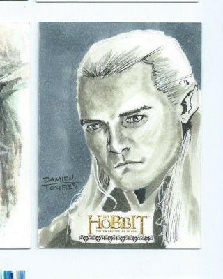 The Hobbit The Desolation Of Smaug Sketch Card Damien Torres (b)