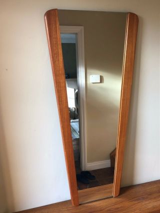 Mid Century Tapered Teak Mirror In The Style Of G Plan