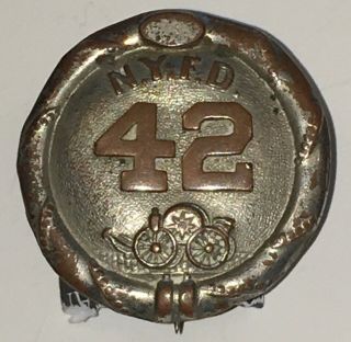 Rare 1860 York Fire Department Fireman’s Badge Engine Company 42 Memorabilia