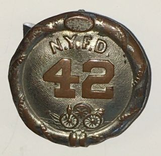 Rare 1860 York Fire Department Fireman’s Badge Engine Company 42 Memorabilia 3