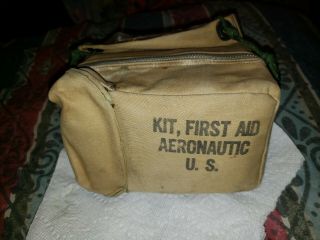 Wwii Ww2 Usaaf Aeronautical Army Air Force Mounted First Aid Kit B - 17 P - 51 Medic