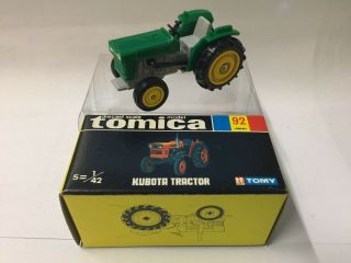 Tomica 92 Kubota Tractor 1/42 Made In Japan Tomy Postage