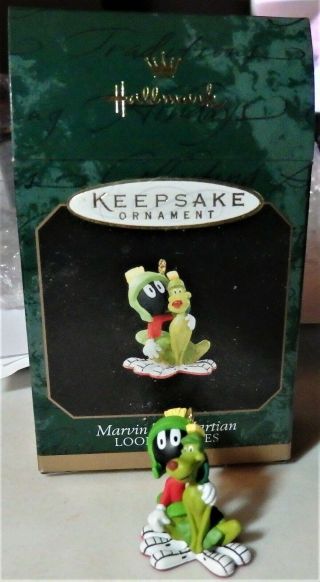 Hallmark Looney Tunes Marvin The Martian & K - 9 1998 Keepsake Mini Ornament