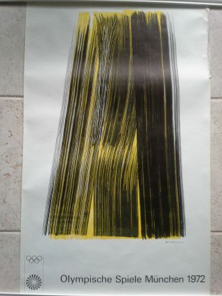 Vintage Munich 1972 Olympic Games Poster Hans Hartung