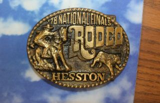 Vintage Hesston National Finals Rodeo 1978 4th Edition Belt Buckle