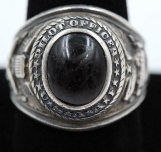 Wwii Pilot Officer Usaaf Sterling Silver Us Air Force Size 10.  75 Mens Ring