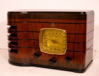 Old Antique Wood Emerson Ingraham Vintage Tube Radio - Restored & 2