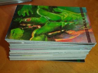 1993 Marvel Masterpieces Skybox Comic Trading Cards Complete Base Set 1 - 90