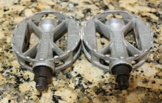 Hutch Bear Trap Pedals Vintage Old School Bmx Pedals Great Shape 1/2” Thread