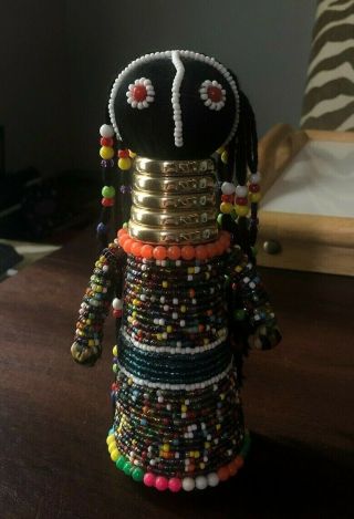 South African Ndebele Fertility Doll,  Beaded