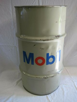 Vintage Mobil Oil Co.  /grease Drum Barrel 16 - Gallon W/ Lid