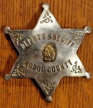 Old Deputy Sheriff Badge Modoc County California Guranteed Authentic