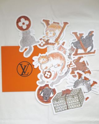 Louis Vuitton Grace Coddington Catogram Stickers For Luggage Trunk Monogram Bag
