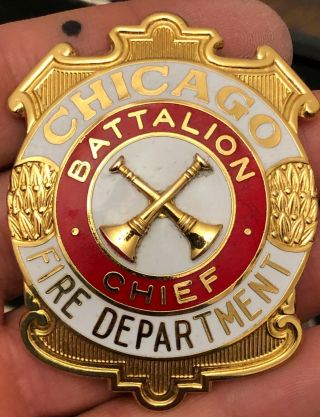 Chicago Fire Department Battalion Chief Badge