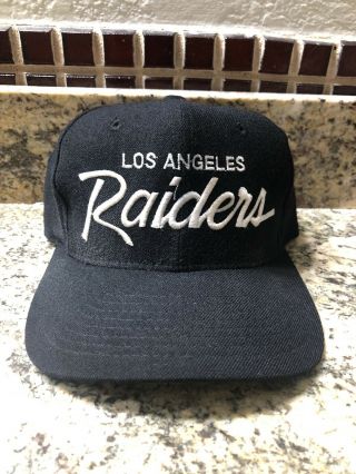 Vintage Los Angeles Raiders Nwa Script Snapback Hat