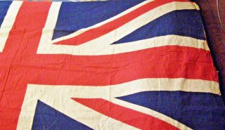 Vintage Ww2 English Union Jack Great Britain Flag - 46 " X 86 "