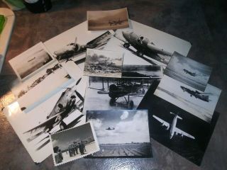 Vintage Ww2 Photographs Bombers P 51 Red Cross Cargo Transport Planes And More
