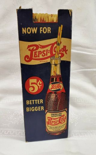 1930 ' s Vintage Pepsi Cola Drinking Straws Great Graphics 3